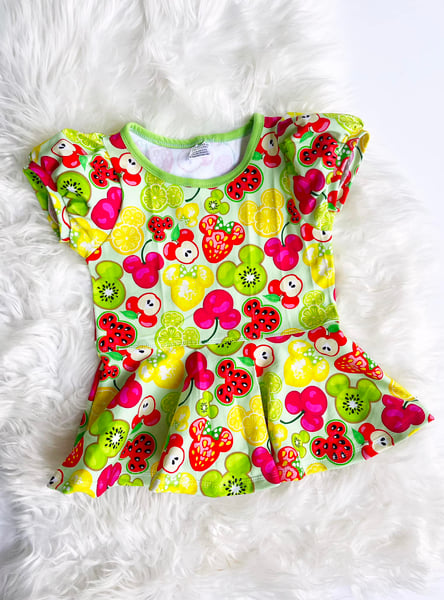 Image of Mouse Fruit Peplum Top 