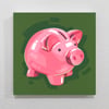 Piggy Bank - Original 8" Painting