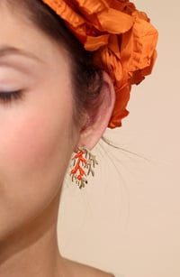 Image 2 of CORAIL  // CORAL - BO BRODÉES // EMBROIDERED EARRINGS 