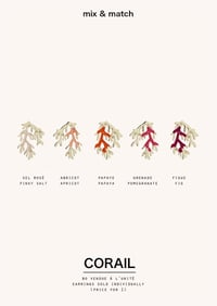 Image 3 of CORAIL  // CORAL - BO BRODÉES // EMBROIDERED EARRINGS 