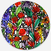 Image 1 of Spring Florals Sticker - Round
