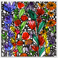Image 1 of Spring Florals Sticker - Square