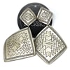 Navajo Silver Diamond Etched Earrings