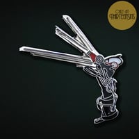 Image 1 of Scissorhands Premium Enamel Pin: ThirteenSins Original 