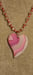 Image of STRIPED PINK AGATE HEART PENDANT NECKLACE