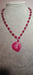 Image of PINK AGATE PENDATE WITH DUO PINK BEADS