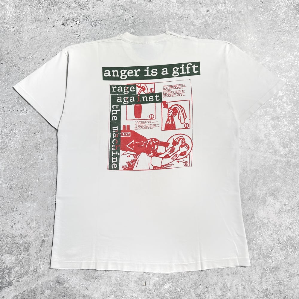 *Rare* Rage Against The Machine 1993 ‘Anger Is A Gift’ White T-Shirt