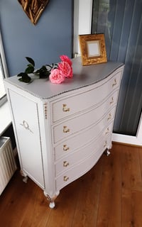 Image 2 of Olympus Five Drawer Chest in light grey.