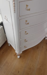 Image 3 of Olympus Five Drawer Chest in light grey.