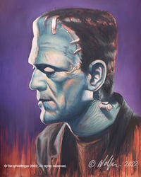 Frankenstein Purple canvas giclee