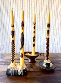 Image 1 of Custom Charmed Beeswax Taper 