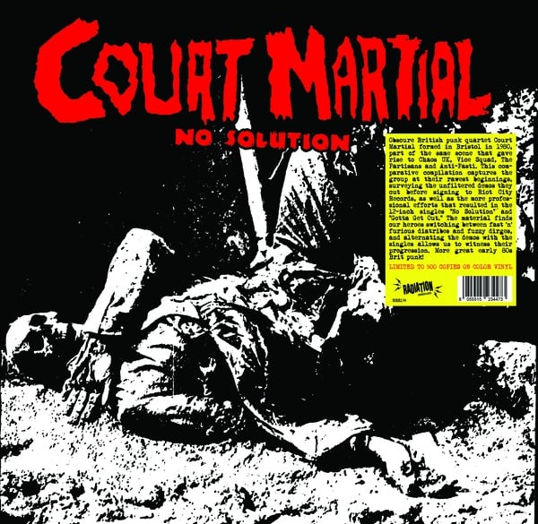Image of COURT MARTIAL - " No Solution: Singles & Demos 1981/1982" Lp (ltd color vinyl)