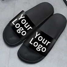 Custom Slippers Women Men Unisex Black timeismoneyatl