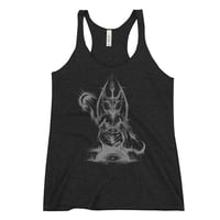 Image 1 of BAPHOMET I - EQUITANT 1992 (GREY PRINT - WOMEN'S RACERBACK TANK) 