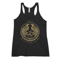 ABSU - THE GOLD TORQUES OF ULAID (GOLD PRINT - WOMEN'S RACERBACK TANK) 