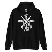 Image 1 of ABSU - CREST OF CYTHRÁUL (WHITE PRINT) HOODIE