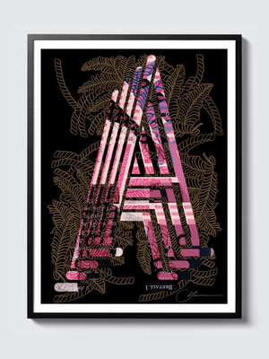 LETTER A – BLACK > 12 x 18 high-end print – numbered and signed – 3 sizes available