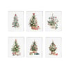 Boxed Christmas Card, Christmas Tree Card Set, Holiday Card Set, Christmas Cards, Watercolor Cards