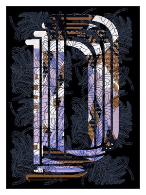 LETTER D – BLACK > 12 x 18 high-end print – numbered and signed – 3 sizes available 