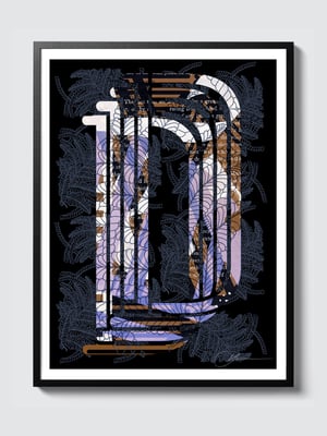 LETTER D – BLACK > 12 x 18 high-end print – numbered and signed – 3 sizes available 