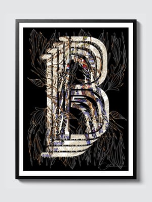 LETTER B – BLACK > 12 x 18 high-end print – numbered and signed – 3 sizes available 