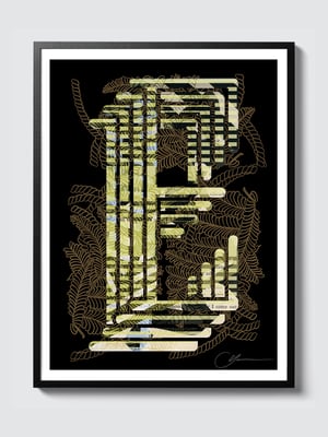 LETTER E – BLACK > 12 x 18 high-end print – numbered and signed – 3 sizes available  