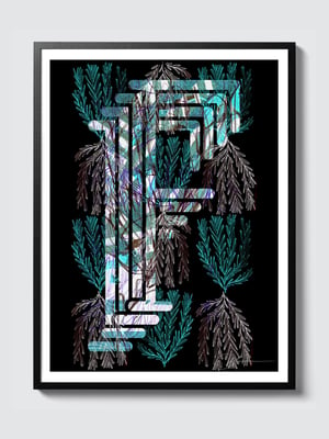 LETTER F – BLACK > 12 x 18 high-end print – numbered and signed – 3 sizes available 