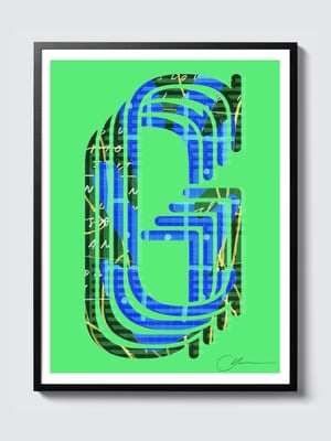 LETTER G – GREEN > 12 x 18 high-end print – numbered and signed – 3 sizes available 