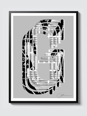 LETTER G – GREYISH > 12 x 18 high-end print – numbered and signed – 3 sizes available 