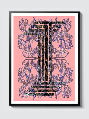 LETTER I – PINKISH > 12 x 18 high-end print – numbered and signed – 3 sizes available  