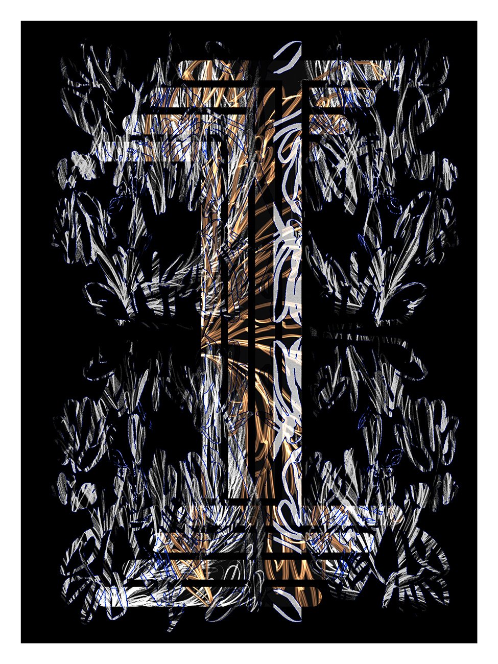 LETTER I – BLACK > 12 x 18 high-end print – numbered and signed – 3 sizes available 