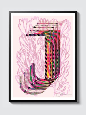 LETTER J – WHITE > 12 x 18 high-end print – numbered and signed – 3 sizes available 