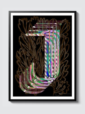 LETTER J – BLACK > 12 x 18 high-end print – numbered and signed – 3 sizes available  