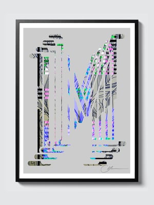 LETTER M – GREY > 12 x 18 high-end print – numbered and signed – 3 sizes available 
