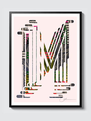 LETTER M – PINK > 12 x 18 high-end print – numbered and signed – 3 sizes available 