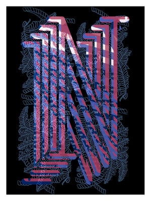 LETTER N – BLACK > 12 x 18 high-end print – numbered and signed – 3 sizes available 