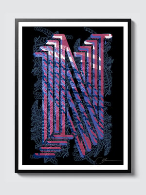 LETTER N – BLACK > 12 x 18 high-end print – numbered and signed – 3 sizes available 