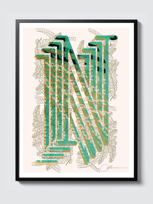 LETTER N – WHITE > 12 x 18 high-end print – numbered and signed – 3 sizes available 