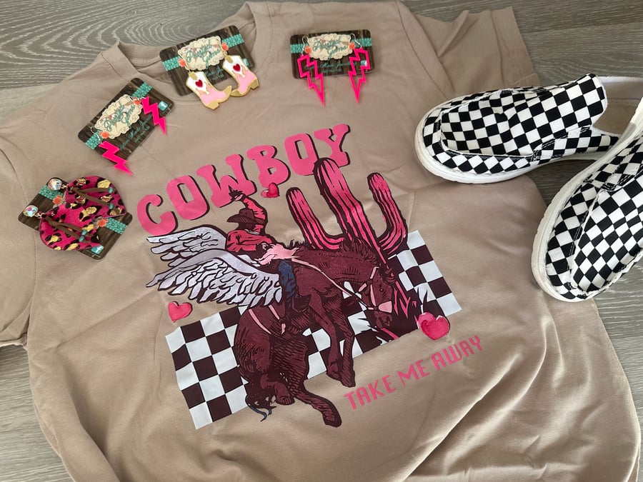 Image of Cowboy take me away tshirt