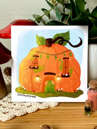 Image 1 of Pumpkin House Square Print