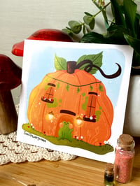 Image 2 of Pumpkin House Square Print