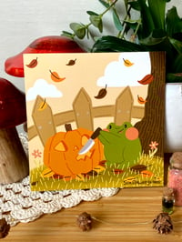 Image 1 of Pumpkin Carving Square Print