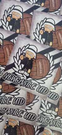 Image 2 of Pack of 25 7x7cm Newcastle Utd Football/Ultras Stickers.