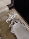 ART DECO EDWARDIAN 18CT PLATINUM OLD CUT DIAMOND AND ROCK CRYSTAL EARRINGS