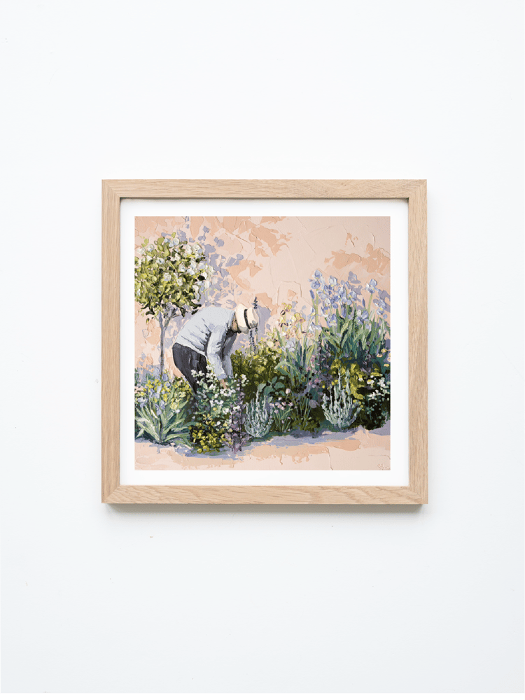 Image of GARDENER AT GOLDEN HOUR - GICLÉE PRINT