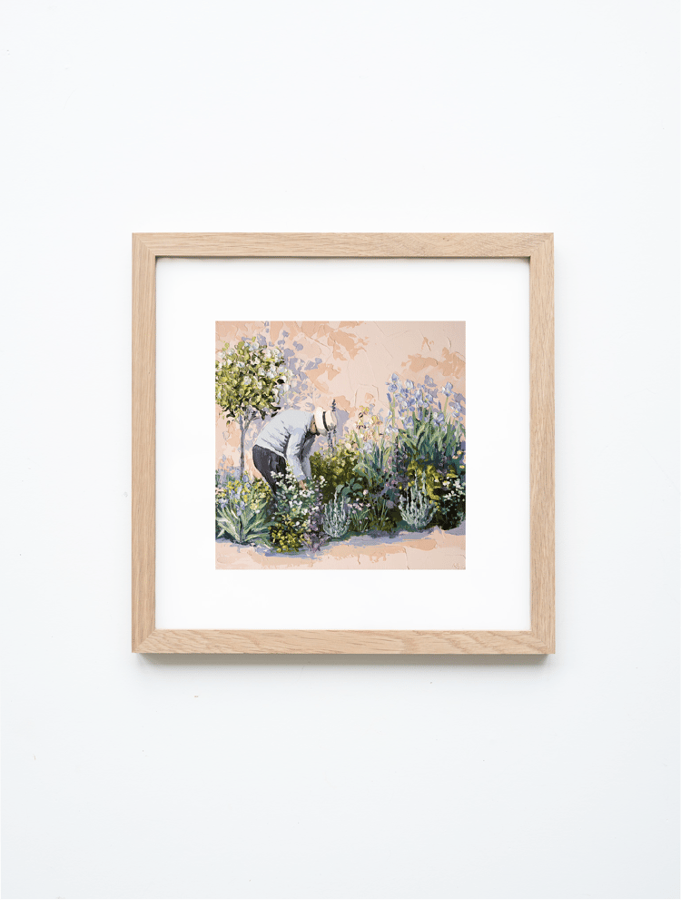 Image of GARDENER AT GOLDEN HOUR - GICLÉE PRINT