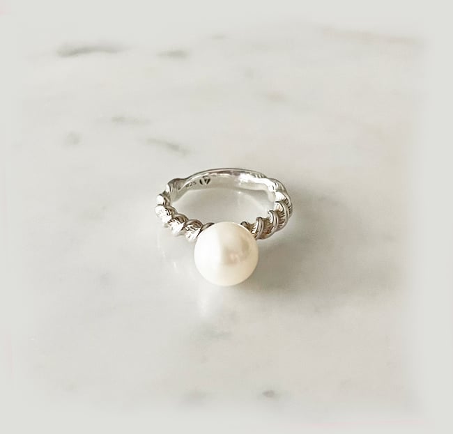 Gumball Pearl Ring in 14K Gold