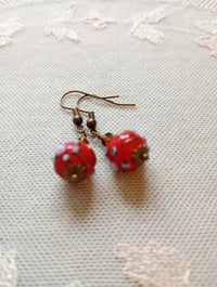 Image 7 of Wedding Cake Bead Earrings, Pierced or Clip On