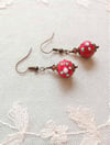 Wedding Cake Bead Earrings, Pierced or Clip On