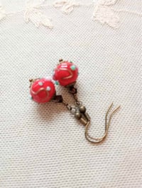 Image 5 of Wedding Cake Bead Earrings, Pierced or Clip On